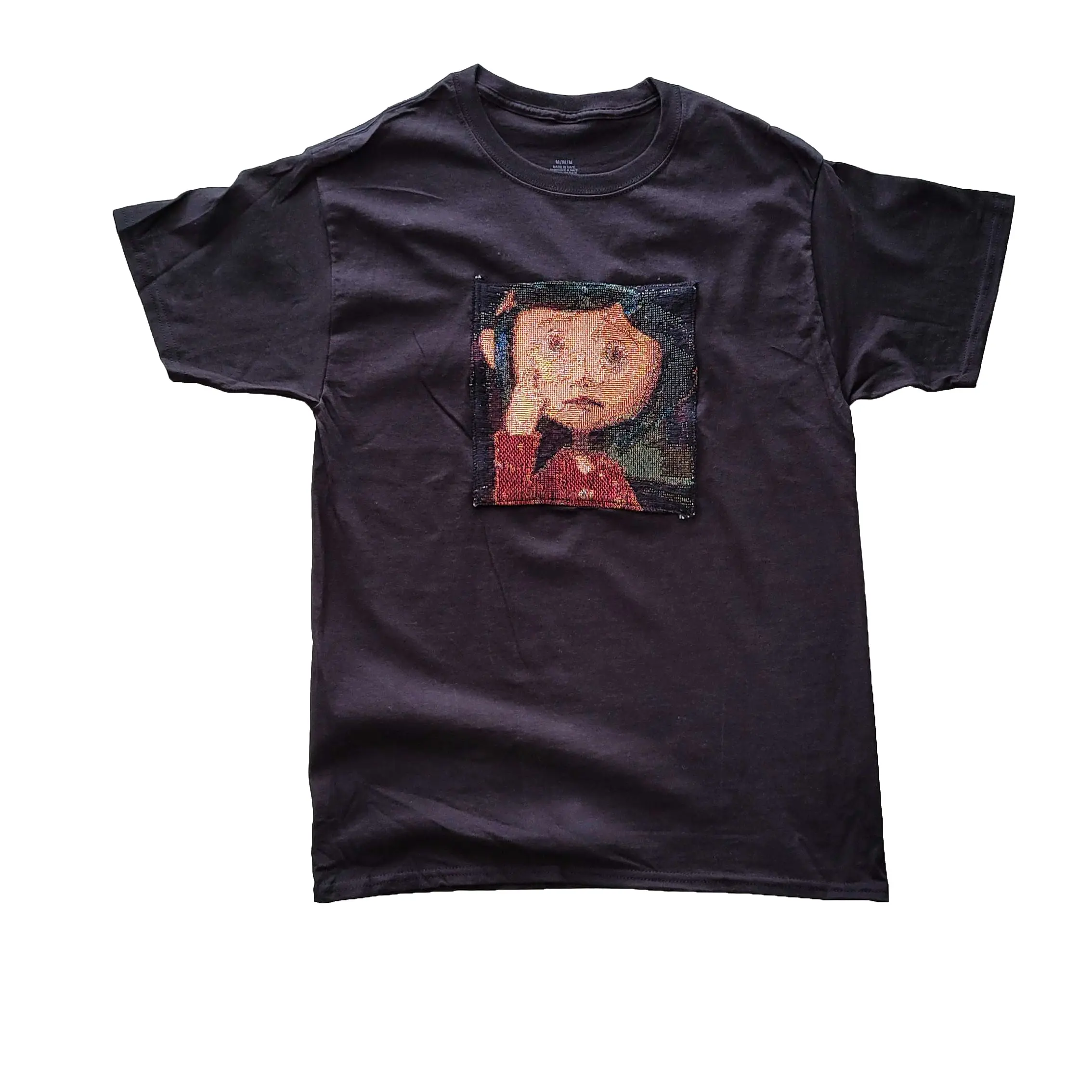Coraline Tapestry T-shirt Handmade, wybie soft shirt Casual Fabric Top Menswear