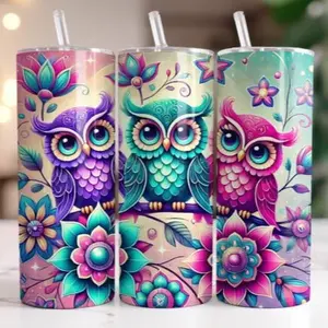 Owls | 20oz sublimation transfer print out (TRANSFER ONLY, NOT A FINISHED TUMBLER)
