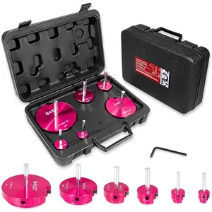 6 Piece Plastic Pipe Fitting Reamer Kit for 1/2" Drill, Includes 0.75", 1", 1.5", 2", 3", 4" Reamers, Carbide Cutting Inserts, For PVC, CPVC, ABS Pipe Fittings