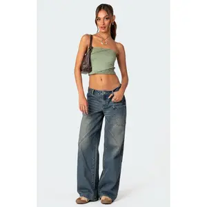 Edikted Women's Lace Patchwork Tube Top