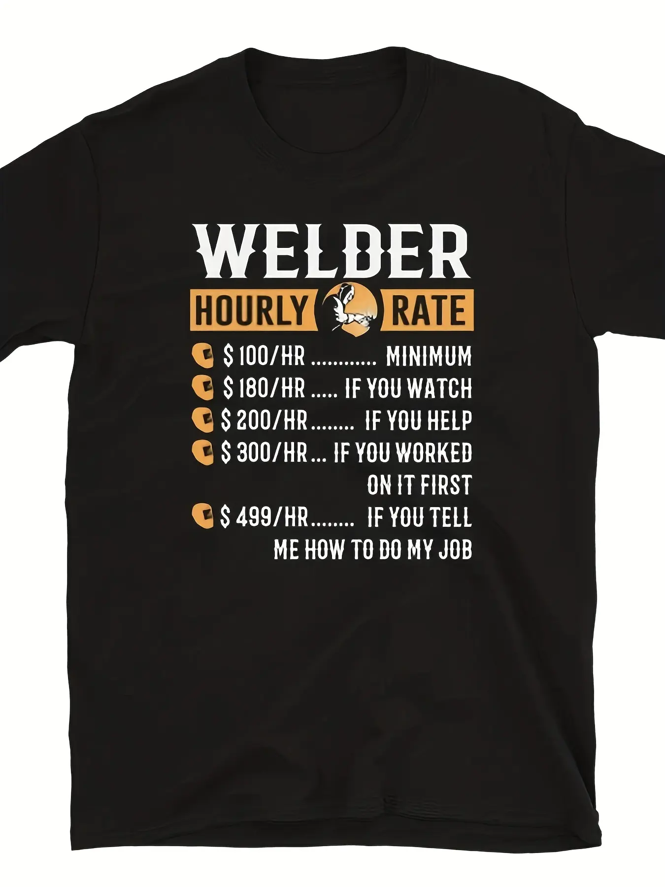 Men'S Funny Welding Shirt - Welder Hourly Rate Jok unisex soft cotton short sleeve t shirt, vintage graphic casual tee for men women teens, perfect birthday holiday gift for camping travel gym daily street  wear