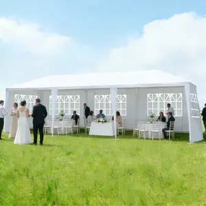 10'x20'/30' Outdoor Party Tent with Removable Sidewalls, Waterproof Canopy Patio Wedding Gazebo for Yard, Outdoor