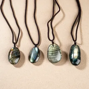 [Quiet Light] Labradorite Pendant — Protection • Insight • Transformation | Crystal Necklace