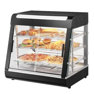 VEVOR 3-Tier Commercial Food Warmer Display, 1500W Food Display Warmer with Light, Adjustable Shelf and Temperature Display, 86185 Steam Heating, 130L for Hamburger, Pizza, Bread, Fried ChickenVEVOR Super Brand Day