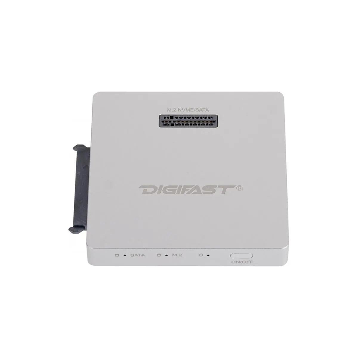 Digifast DX3-S M.2/SSD Docking Base, Compact Aluminum Design for Portability, Easy Swapping, Fast USB 3.2 Gen 2 Ultra High-Speed Read and Write, Silver