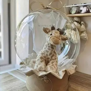 5/10pcs 30 Inch Jumbo Bubble Balloon, Round Non-Stretch Double Nozzle, Perfect for Birthdays & Holidays, Ideal for Floral Snacks & Gifts