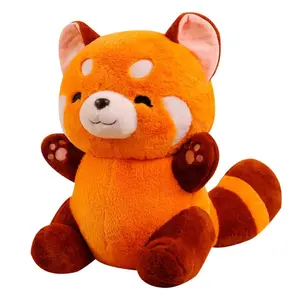 Red Panda Stuffed Animal 17.7 inches, Red Panda Plush Pillow, Red Panda Plush Gift for Girlfriend Kids Birthday, Cute Hugging Plush Pillow