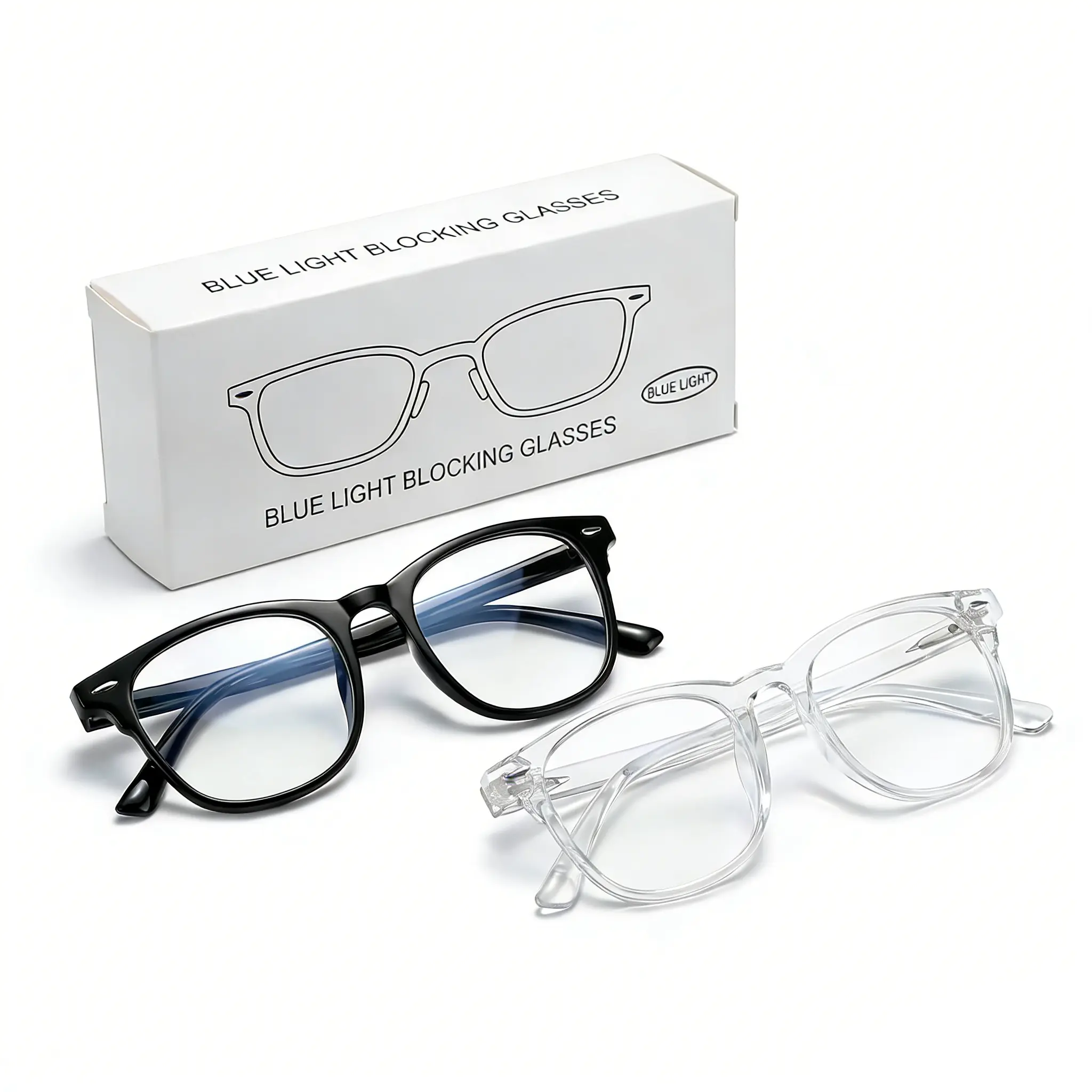 2026 1/3 pcs Blue Light Glasses for Women and Men, Classic Lightweight Fashion Frame for Computer & Gaming, Reduces Eye Strain, Non-Prescription, Bluelight Protection Non-Prescription Glasses, Anti-Blue Light Non-Prescription Glasses