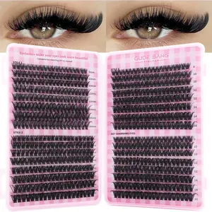 Natural Long D Curl False Eyelashes, Dense Mixed Length, Non-Toxic, Visual Effect Enhancer, Makeup Essential, Batch 202511
