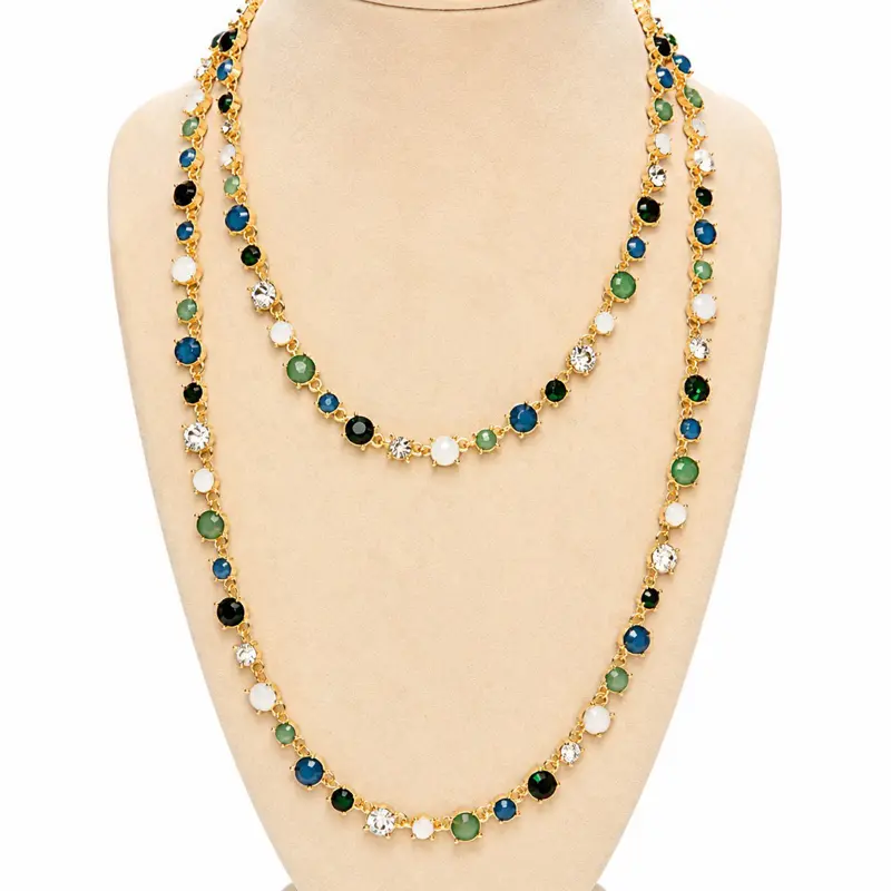 Long Tennis Necklace- 3 color options