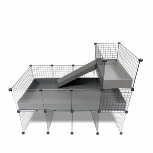 Guinea Pig Condo C&C Cage with Pillars, Balcony, and Ramp- GuineaDad