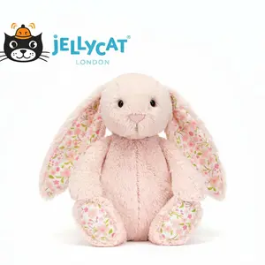 Jellycat Blossom Bunny Pink Plush – Ultra Soft Cuddly Bunny, Adorable Floral Ear Stuffed Animal Gift Everyone Loves