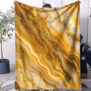 Marble Print Throw Blanket, Multiple Styles, Luxury Minimalist, Soft Warm Breathable Comfortable Skin-Friendly, Flannel Blanket for Couch Bed Living Room, Suitable for All People, Ideal Gift Choice