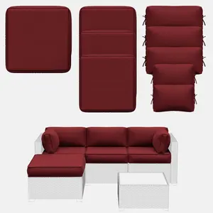 9-Piece Replacement Patio Furniture Cushions for 4-Seat Outdoor Sectional Sofa Couch, Waterproof Outdoor Patio Couch Cushion Set