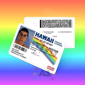 NOT STICKER - McLovin Superbad Plastic Printed ID card Driver License Movie Prop Fun Gag Gift
