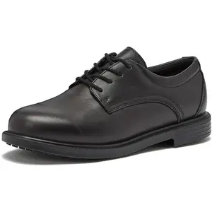 MAGNUM - Active Duty Oxford Mens Work Shoes Non Slip, Black Leather Slip Resistant Work Shoes for Men