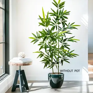 100-240 cm / 94.48 inches Artificial green bamboo leaves, Angel Bamboo, simulated branch plant, suitable for home, hotel, and commercial decoration, Artificial Faux Greenery, Fake Plant Decoration.