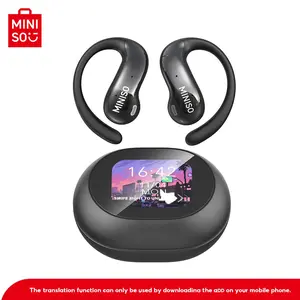 MINISO MS188 Wireless BT Headphones, Wireless Earbuds with LCD Display, Open-back Over-ear Earphones with Mic, Suitable for Daily Commuting