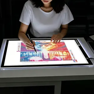 STARFIY LED Drawing acrylic Board for Professional Art with Three-Level Dimming No Dot Pattern USB Type-C Port Ideal for Sketching Painting and Writing A2 Size 60cm x 40cm