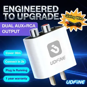 Top Rated & Affordable UDFINE Smart Bluetooth 5.4 Receiver | AUX/RCA Adapter for Legacy Speakers | Premium Stereo Sound | Plug & Play Instant Use | Wireless Sync for Phones/Home Amps | Cheap Audio Upgrade Set