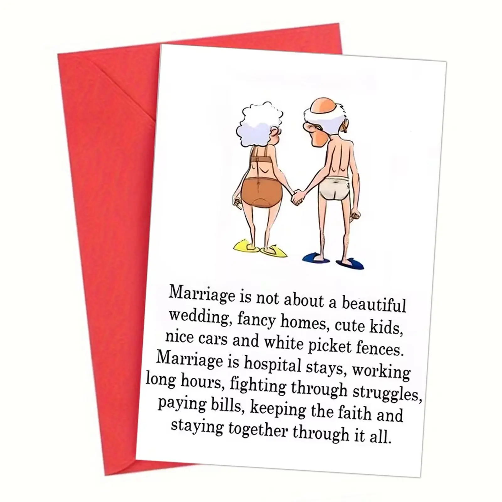 1pc Sweet Valentine's Day Card for Elderly Couple, Greeting Card, Heartfelt Marriage Message, Wedding Anniversary Gift, Romantic Present for Husband & Wife, Boyfriend & Girlfriend, Elegant Design
