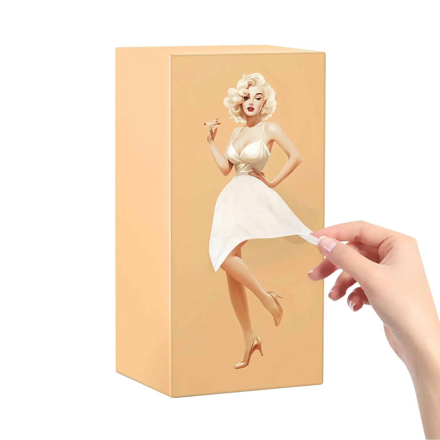 Tissue Box Holder, Cute Design for Facial Tissues, Decor Organiser Storage Tissuebox, Amazing Gift Bathroom Decorations Bathroom Accessory