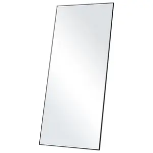 【Spotlight Day】VEVOR Full Length Mirror, 71'' x 31'', Extra Large Standing Hanging or Leaning Rectangle Floor Mirror with Tempered Glass Aluminum Alloy Frame, Full Body Dressing Mirror for Living Room Bedroom, Black Decor Wall