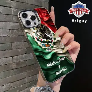 Phone Case for iPhone 16 Pro Max 15 Plus 16E 14 13 12 11 XR XS Proud Mexico Pattern Full Body Protection Anti-Scratch PC Smartphone Cover