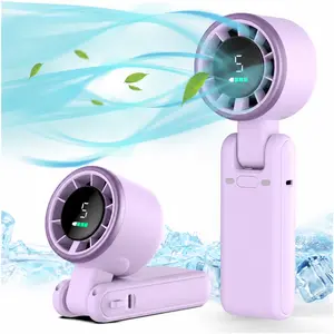 VIRAL SUMMER MUST-HAVE!Turbo Handheld Fan | 5 Speeds | LED Display | 3-in-1 Foldable Fan for Travel, Camping, Outdoor | Beat the Heat NOW!