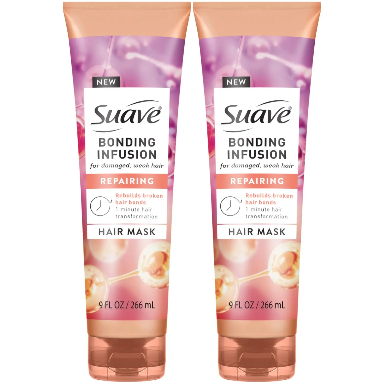 Suave Bonding Infusion Repairing Hair Mask 2-Pack — Instant Results! Haircare Restore