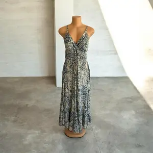 Summer One Size Silk & Viscose Dress | Lightweight Flowy Indie Style