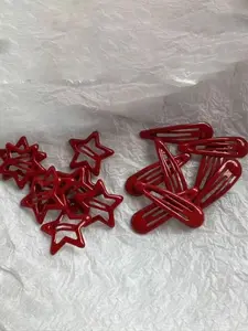 Women's Hair Clip Set, Oil Drop Design, Star & Waterdrop Patterns, Cute Y2K Style Barrettes for Daily Use, School, Commuting & Home, Hair Accessories