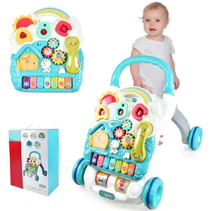 Baby Sit to Stand Toy Learn Walker Activity Center for Kids Lights and Sounds, Fun Musical Table, Gift for 9, 12, 18 Months, 1, 2 Year Old.
