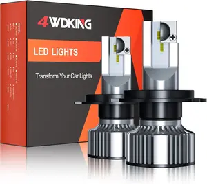 4WDKING H4 led light bulb, 6500K 300% Brightness Upgraded led lights, 12000 Lumens Plug and Play, Non-polarity,2PCS, High Brightness