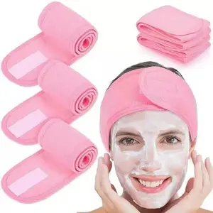 Velcro Face Wash Hair Band Set, Sweat Wicking Headband, Workout Hairband, Sports Yoga Sweat-Absorbing Towel, Ideal for Active Lifestyles & Daily Use
