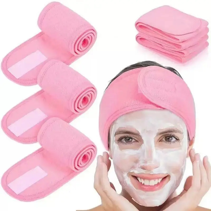 Velcro Face Wash Hair Band Set, Sweat Wicking Headband, Workout Hairband, Sports Hair Bands, Sports Headbands, Sports Yoga Sweat-Absorbing Towel, Ideal for Active Lifestyles & Daily Use