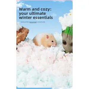 Hamster Dragon Cat Bedding Golden Bear Rabbit Parrot Bird Warm Nest Paper Cotton Breathable Absorbent Fall Winter Scenery