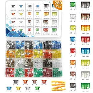 Car Fuses Assortment Kit,Blade-Type Automotive Fuses,Automotive Fuses-Standard&Mini&Low Profile Mini(2A/5A/7.5A/10A/15A/20A/25A/30A),Replacement Fuses for Car/RV/Truck/Motorcycle