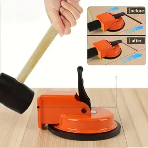 Floor Gap Fixer Tool Suction Cup Gap Puller with 2 Reusable Sticky Pads & Rubber Mallet, Heavy Duty Repair Tool, Laminate Flooring Tools, Vinyl Floor Repair Kit, Gap Tool