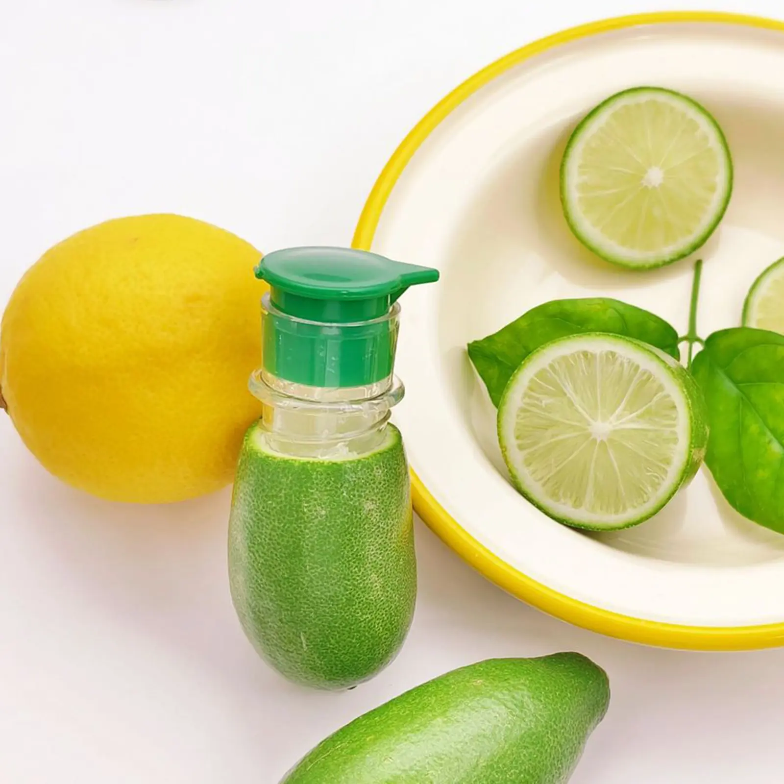 2-Pack BPA-Free Plastic Durable Fruit Tool - Reusable Citrus Easy Manual Juicer, Lemon/Lime Squeezer, Juice with Ease Kitchen Utensil Gadget