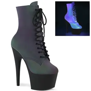 7 Inch Heel ADORE-1020REFL Green Reflective