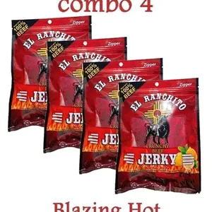 Blazing Hot El Ranchito Crunchy Beef Jerky Net Wt. 2 oz