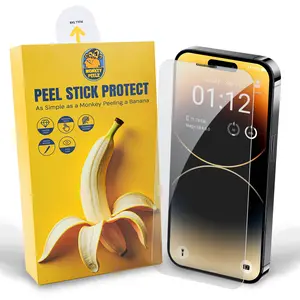 Monkey Peelz Screen Protector for iPhone Series Transparent Phone Film Dust-Free and Bubble-Free 2-Pack Protective Film HD Tempered Film