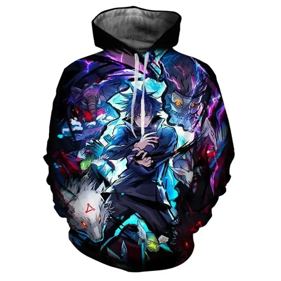 Megumi Fushiguro Manga Jujutsu Kaisen Pattern Hoodie Sweatshirt 3D Print