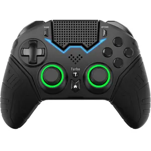 Wireless Game Controller, Bluetooth-compatible Gamepad, RGB Light Up Gaming Controller, Six Axes Somatosensory Gamepad For PS4 PS3 Android Iphone PC TV