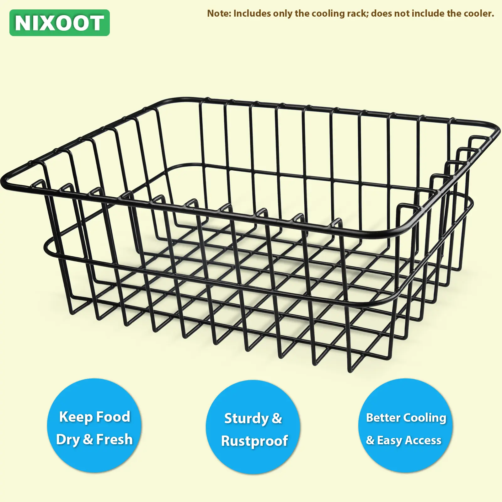 Cooler Basket for RTIC 52 & 72 Qt Ultra-Light Coolers, Heavy-Duty Ultra-Tough Cooler Basket Tray Insert Accessories for Organization