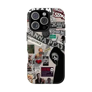 Scream Ghostface Phone Case – Horror Slasher Collage, Halloween Phone Cover For Iphone 17 16 15 14 13 12 11