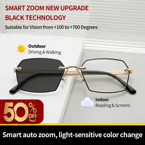 YJ-White-Auto-Adjusting HD Reading Glasses-Anti-Blue Light, UV Protection | Perfect for Work, Travel & Everyday Comfort