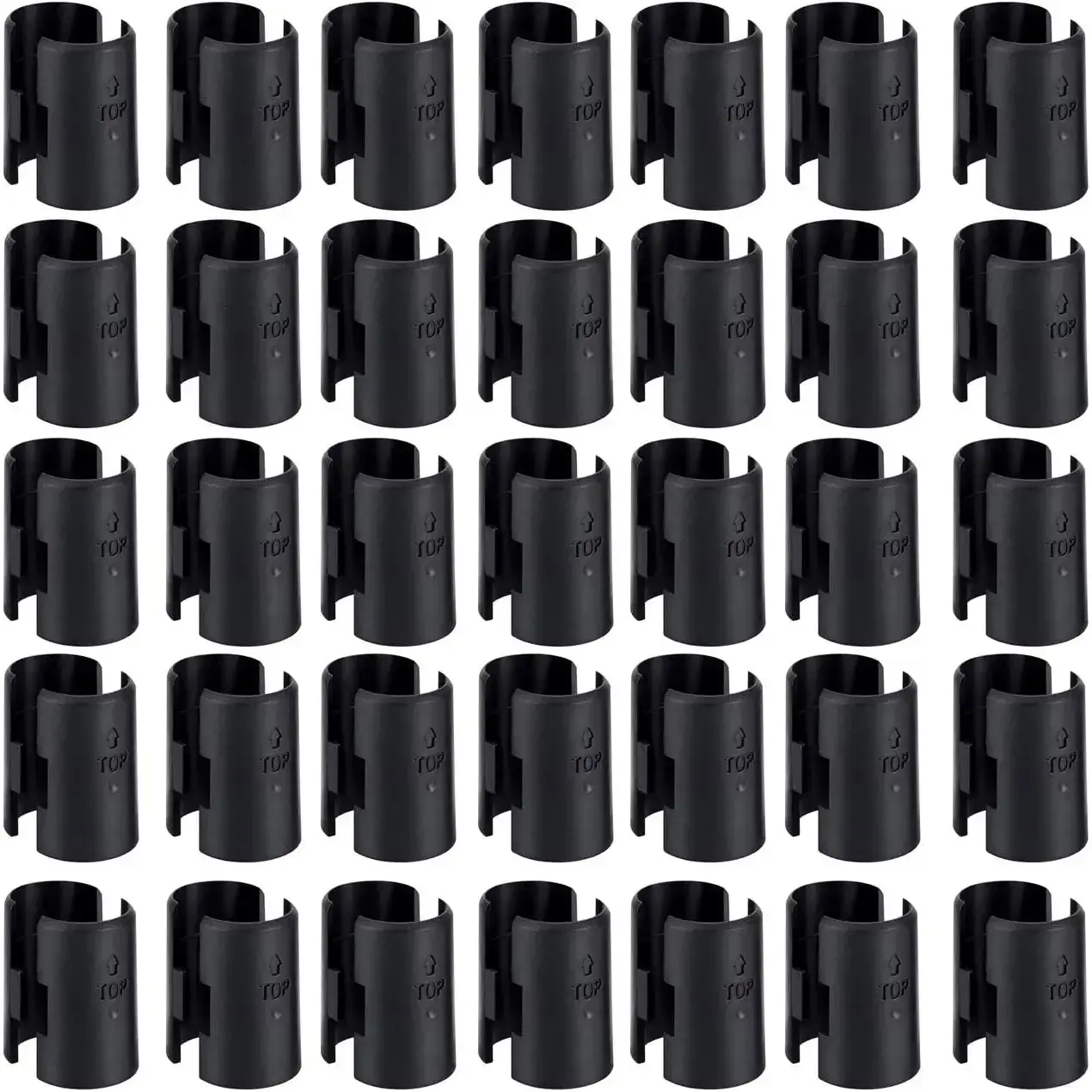 50-Pack ABS Plastic Wire Shelving Locking Clips, Desk Organizer Shelf Supports for Home Office, Fits Most 1" Post Shelvings with Free Exchange Guarantee