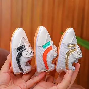 Casual Comfortable Mesh Sneakers For Baby Boys Breathable Lightweight Non Slip Walking Shoes For Indoor Outdoor Spring And Autumn